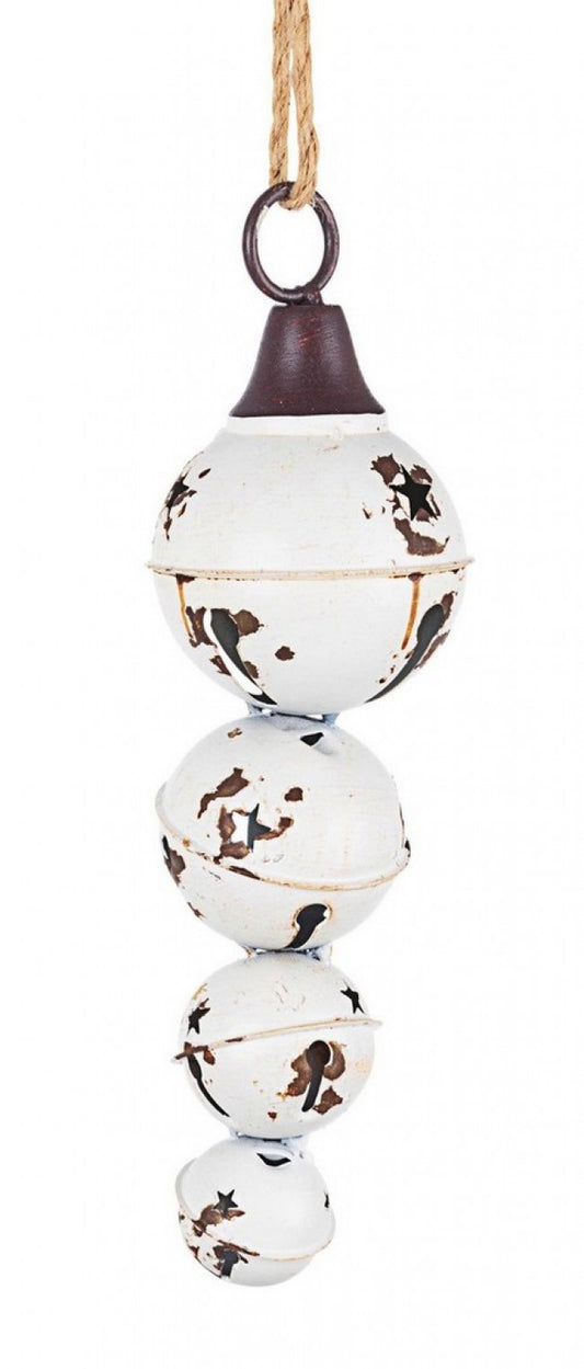 8x 4F Bell Met Colgante Blanco