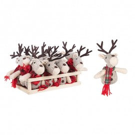 Muñeco de nieve reno decoración navideña 8x7x h11,5 cm 1 pieza