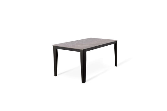 Mesa extensible antracita-negro 90 cm x 156- 316 cm Alt. 76 cm