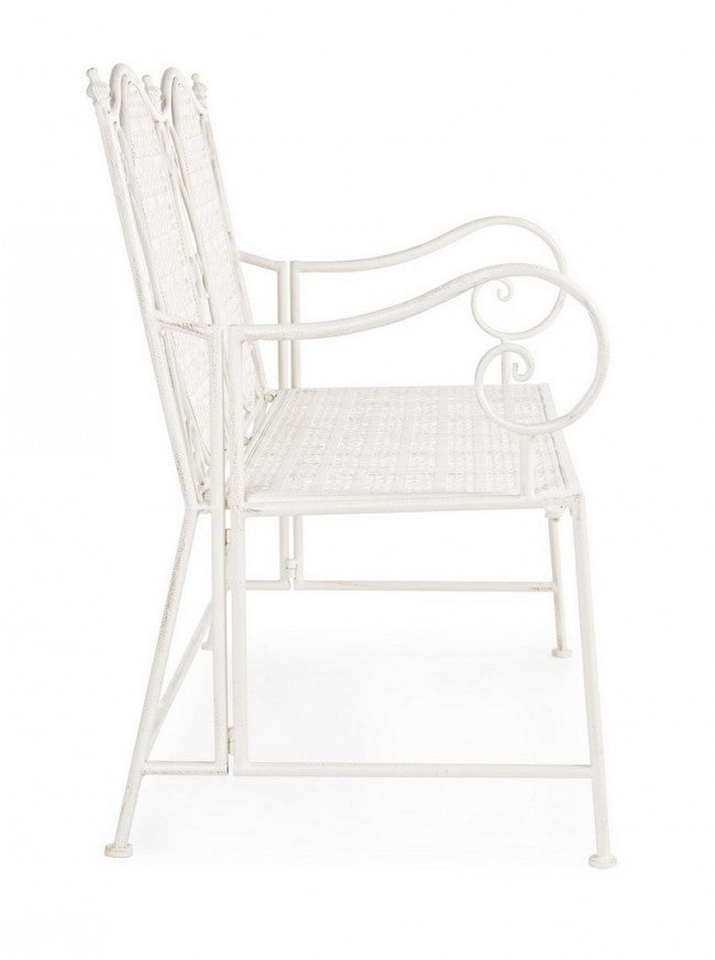 Banco plegable de acero de dos plazas Bianca EMILY 115x60x h92 cm