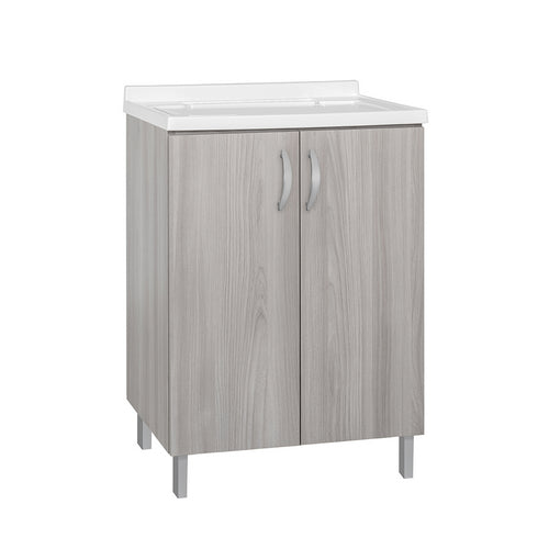 Fregadero Easy Top en melamina Olmo - 60 x 50 cm (2 puertas)