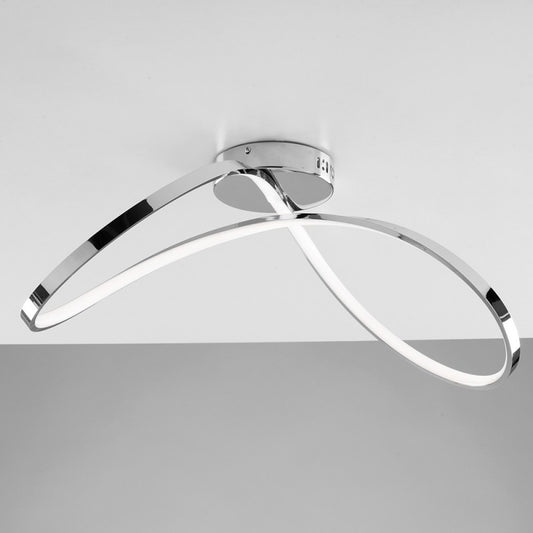 Lámpara de techo de metal y aluminio Cromo Pulido LED Integrado 70x29 h22 cm
