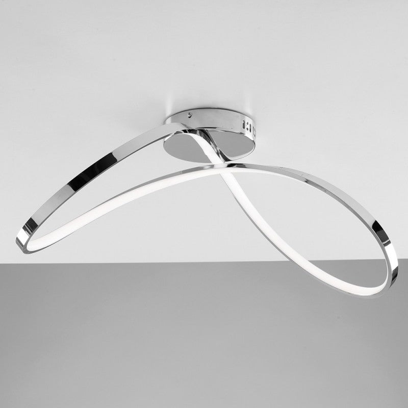 Lámpara de techo de metal y aluminio Cromo Pulido LED Integrado 70x29 h22 cm