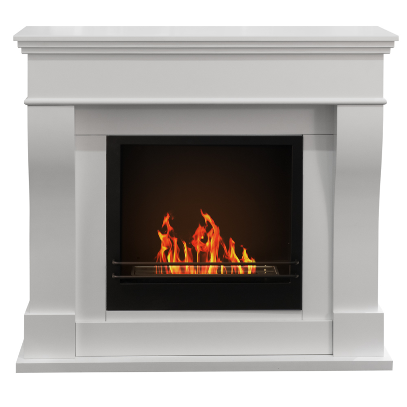 Chimenea de bioetanol de suelo biochimenea WASHINGTON Blanco L111 x P43 x H99