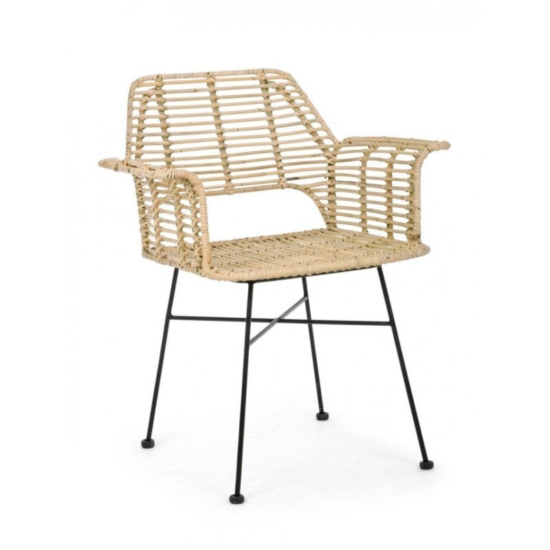 Silla Tunas con reposabrazos de fibra natural