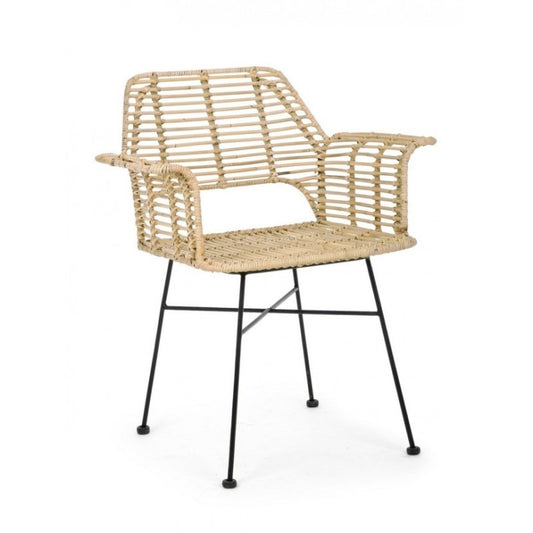 Silla Tunas con reposabrazos de fibra natural