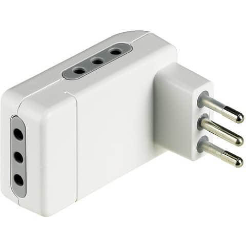Adaptador de esquina de 3 enchufes - 10A