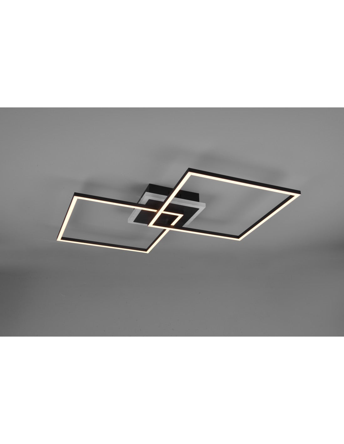 Arribo Plafón Cuadrado Negro LED Regulable Rgbw Trio Lighting