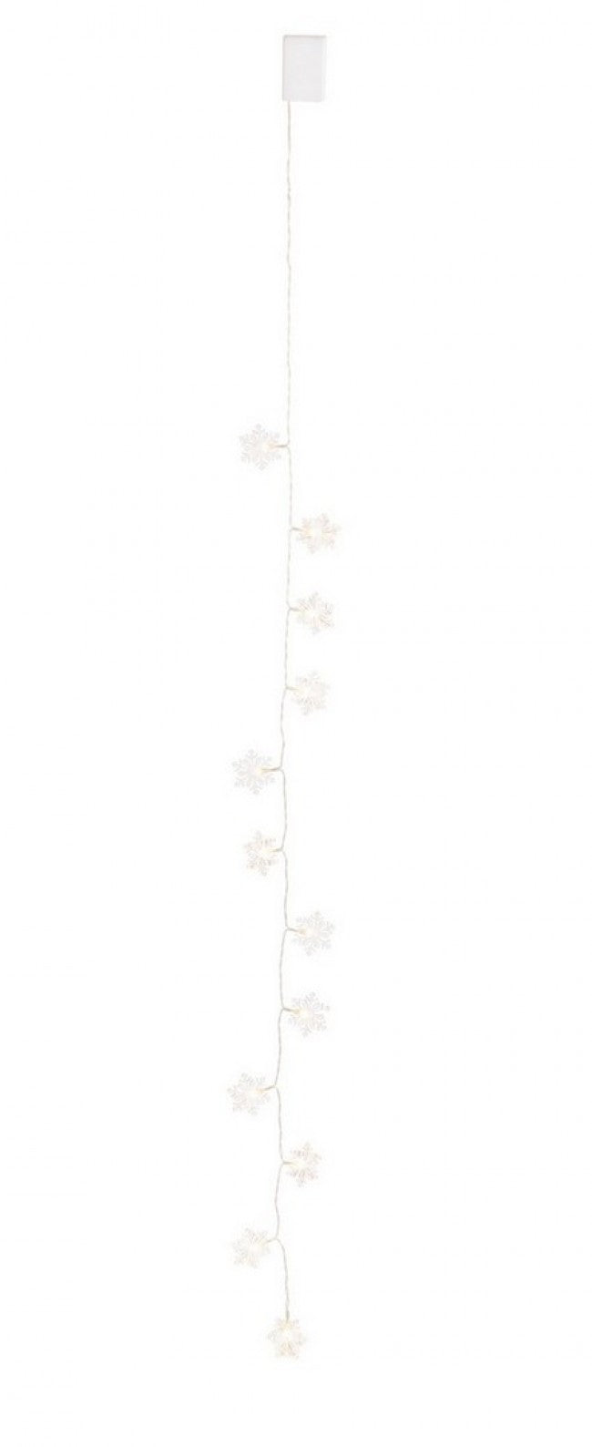 12x Cadena decorativa 12L Copo de nieve clásico