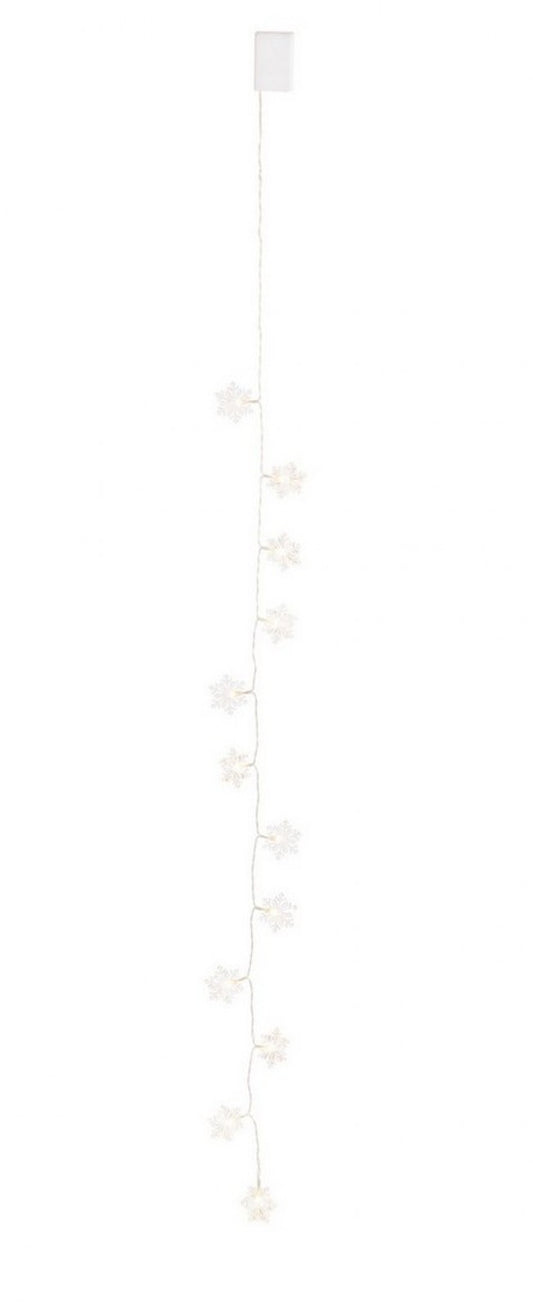12x Cadena decorativa 12L Copo de nieve clásico