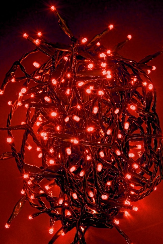 12x 300L Rojo 5Mm Cable Verde IP44