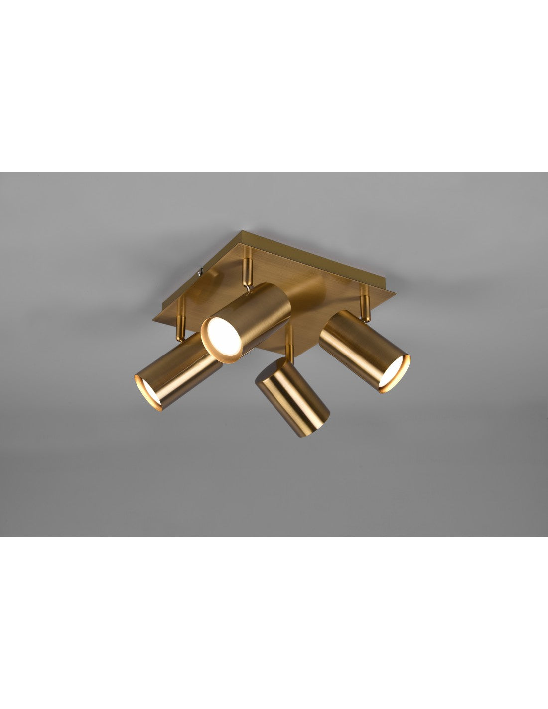 Marley Foco 4 Focos GU10 Latón Envejecido 24x24 cm Trio Lighting