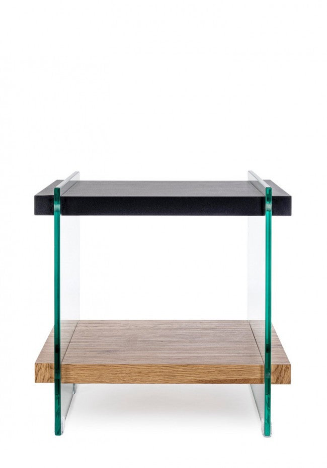 Mesa Centro 2P Line Madera Negro 50X50