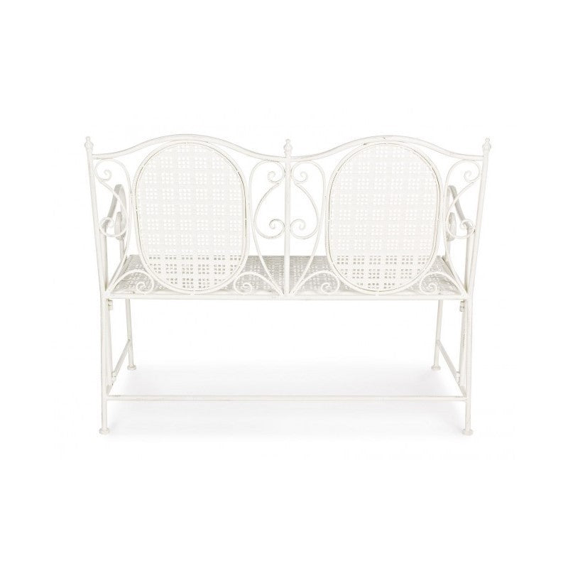 Banco plegable de acero de dos plazas Bianca EMILY 115x60x h92 cm