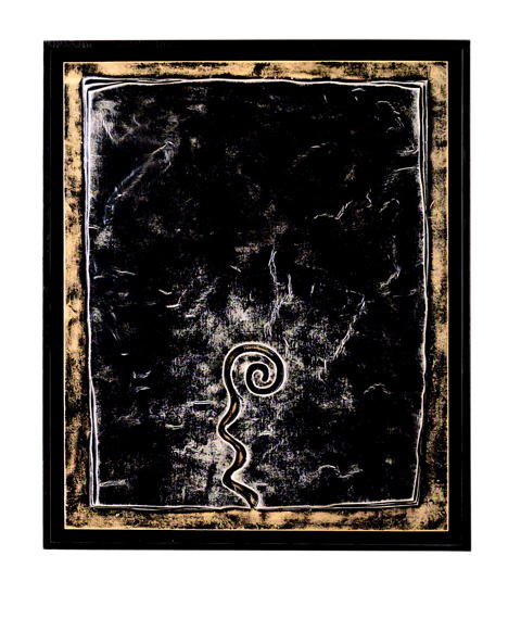 Óleo sobre lienzo multicolor y marco de madera 100x120 cm