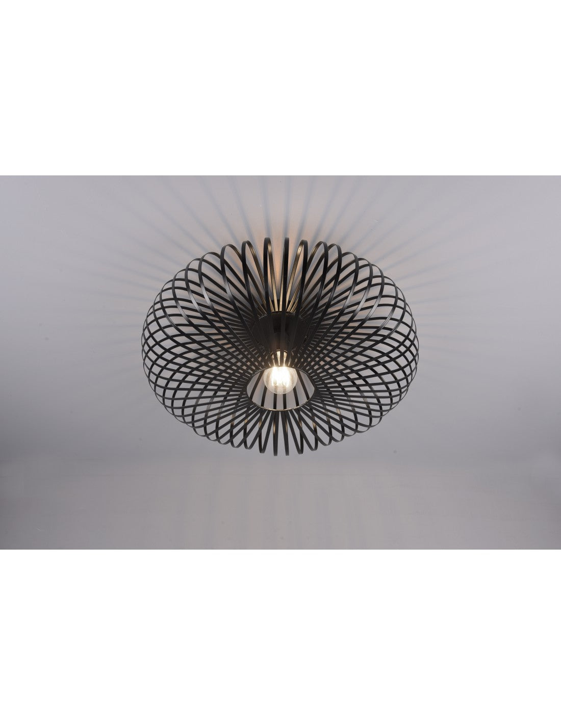 Lámpara de techo negra con jaula abierta Ellipse Black Johann Ø50 cm Trio Lighting