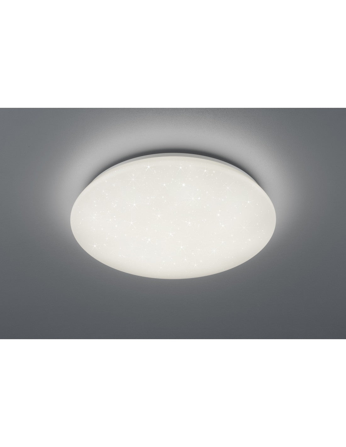 Lámpara de techo LED regulable IP44 Potz Blanco Brillo Ø50 cm Trio Lighting