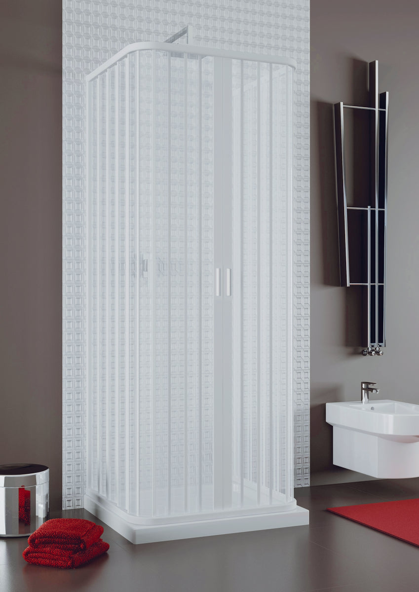 Mampara de ducha 3L Fuelle reducible Apertura central Lux