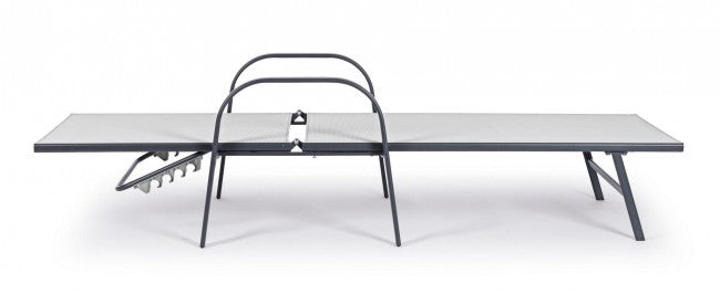 Tumbona Arent de acero y con reposabrazos antracita 69h cm