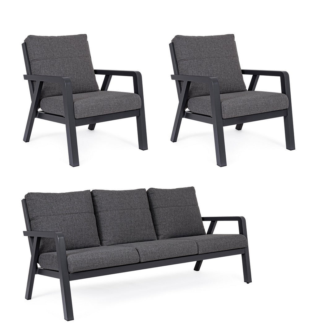 Conjunto de salón de jardín Truman antracita