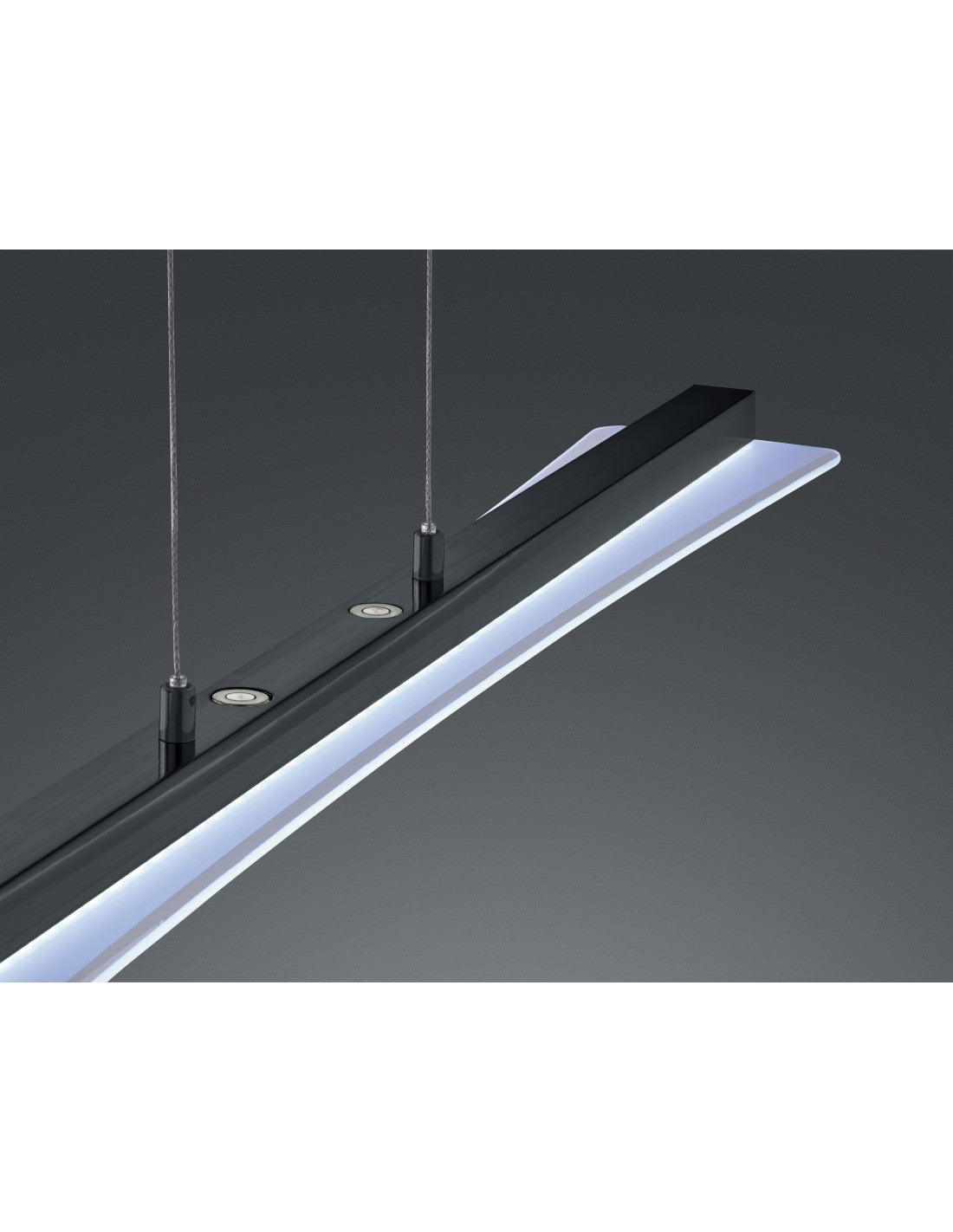 Suspensión moderna Smash Led regulable negro L100 cm Trio Lighting