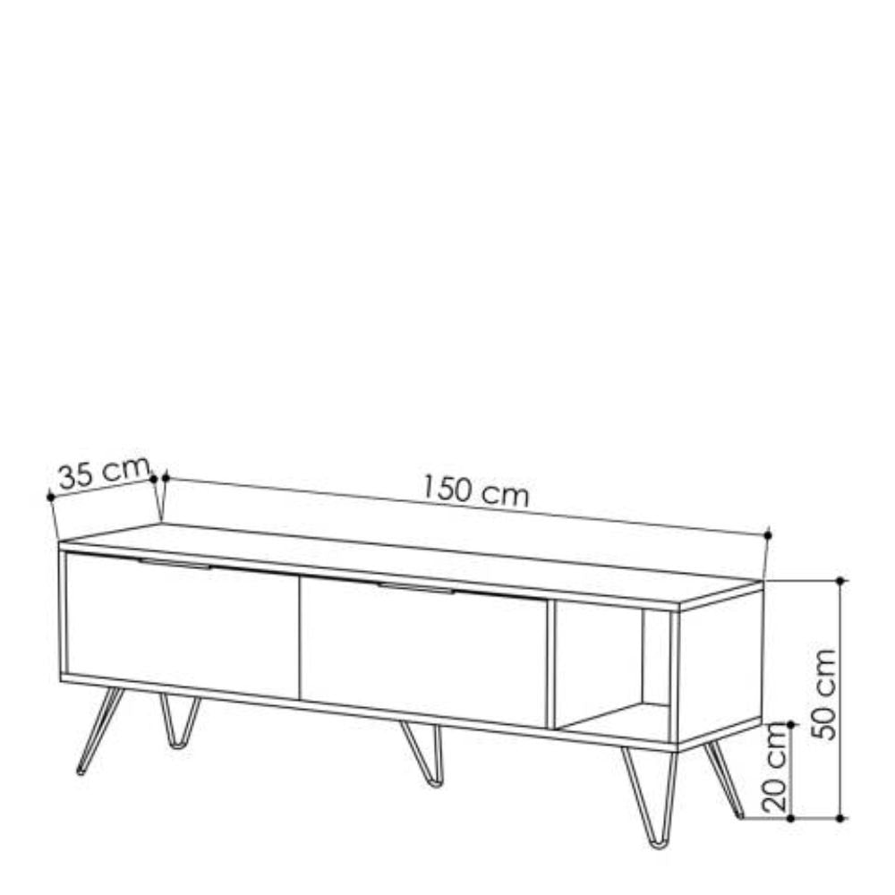 Mueble TV Furoki color roble 150x50