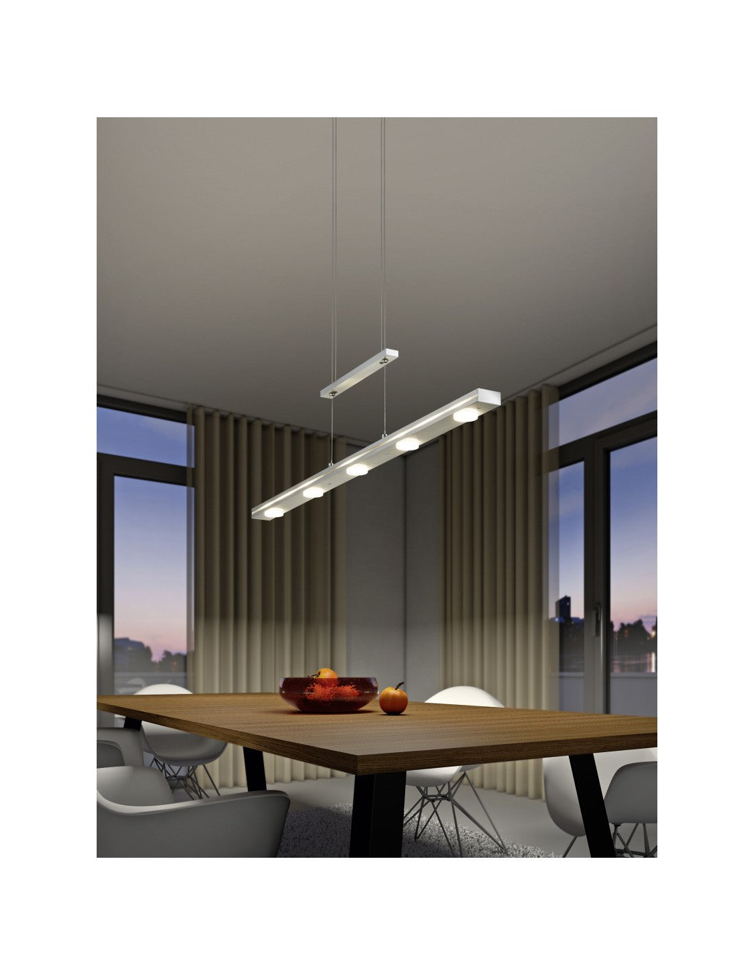 Suspensión LED moderna encima y debajo de Lacal Nichel Trio Lighting