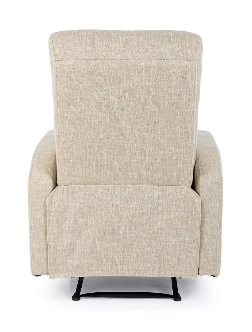 Sillón reclinable manual en tejido Iris beige
