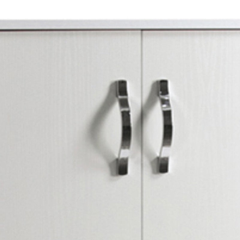 Zapatero multiusos blanco en madera melamina 2 puertas h130x71x38