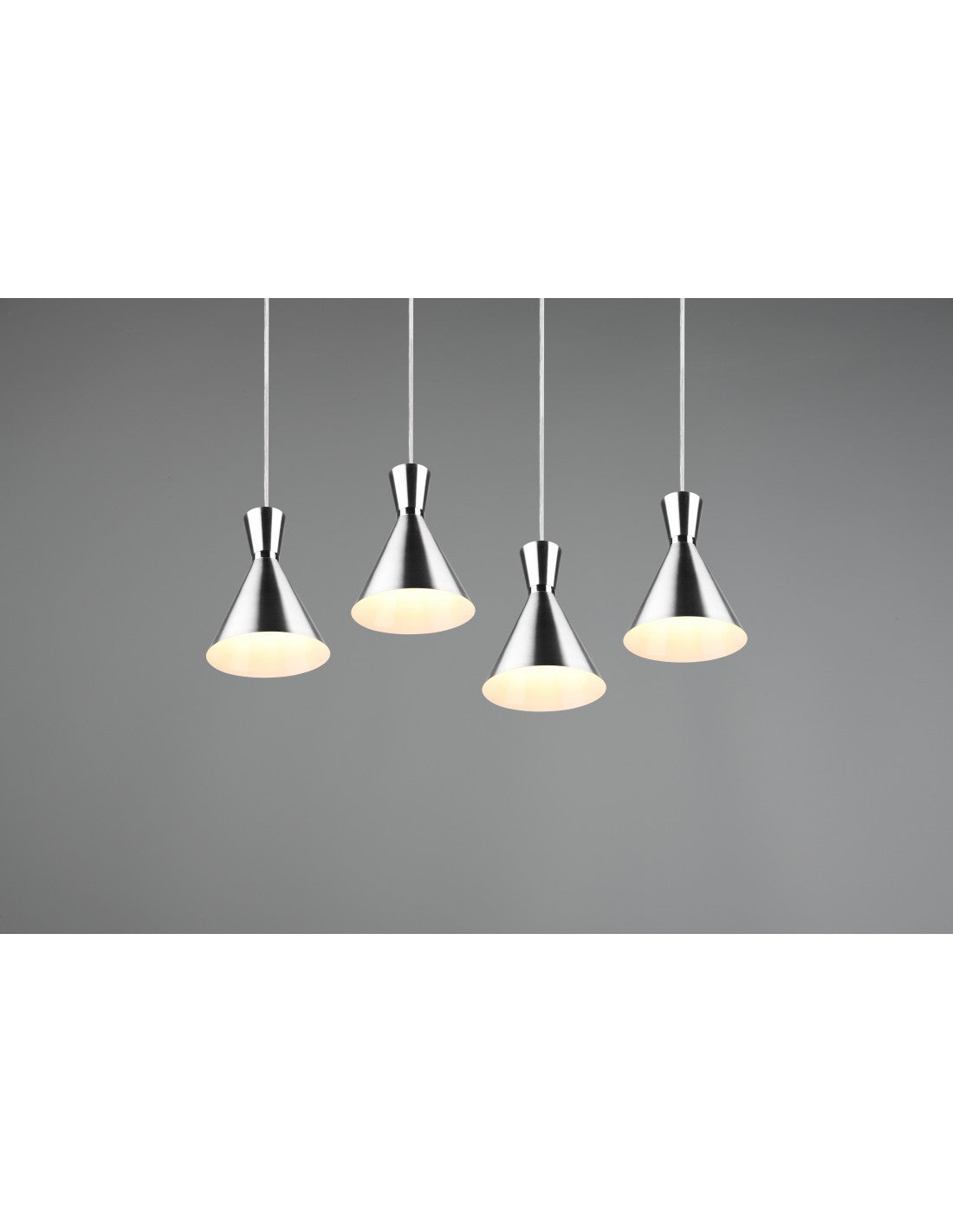 Lámpara Enzo Lineal 4xE27 Níquel Mate Trio Lighting