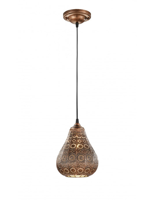 Lámpara de Suspensión Pequeña Decorativa Jasmin Cobre Estilo Árabe Trio Lighting