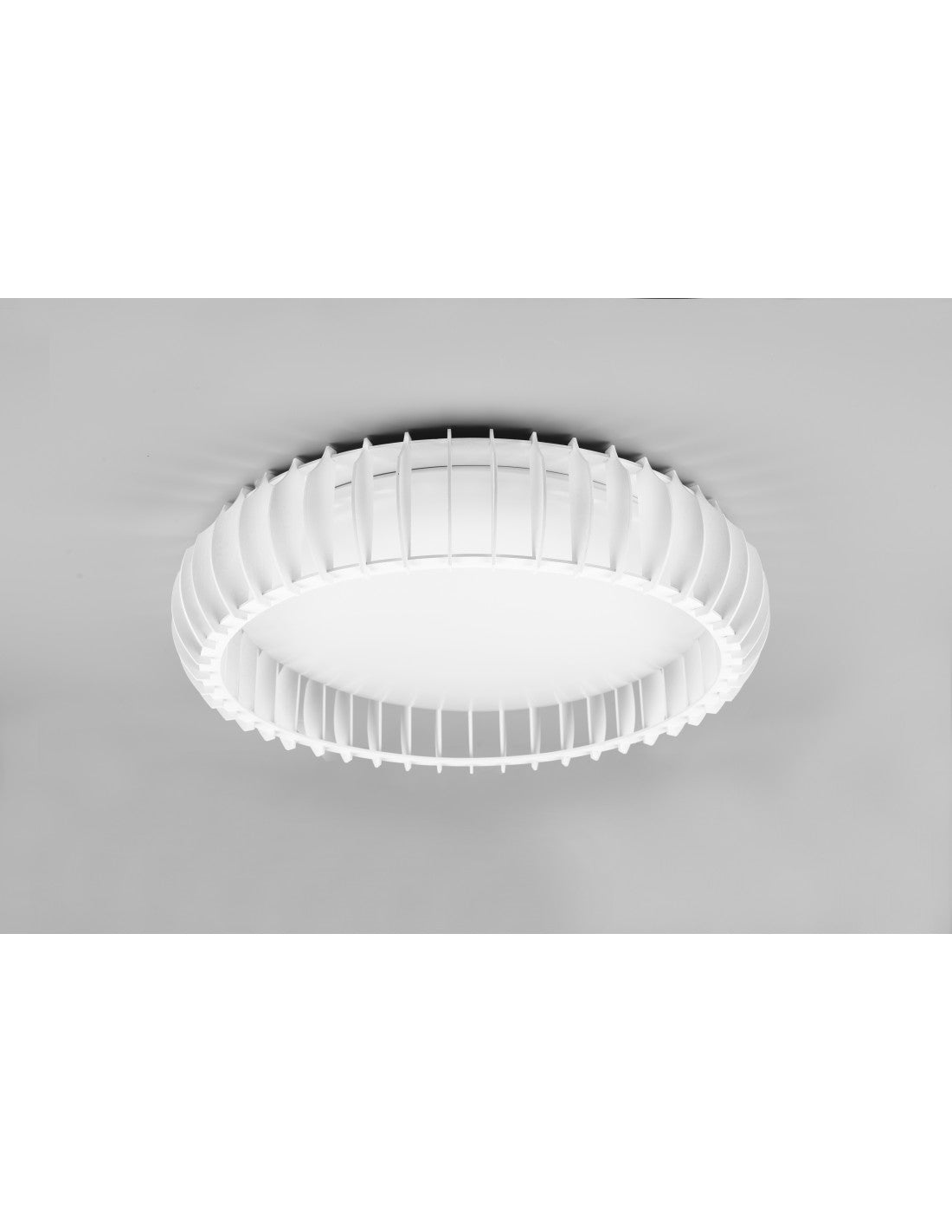 Plafón Redondo Madera Blanco LED 38w Dimmer Monte Trio Lighting