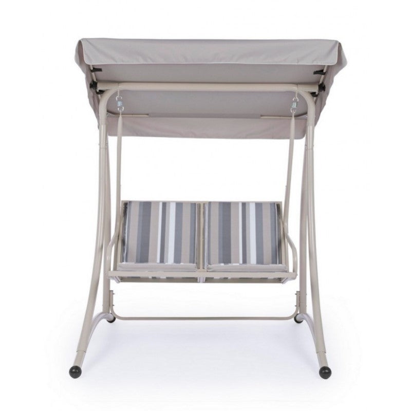 Columpio biplaza acero Marfil GRELY 145x120x h185 cm