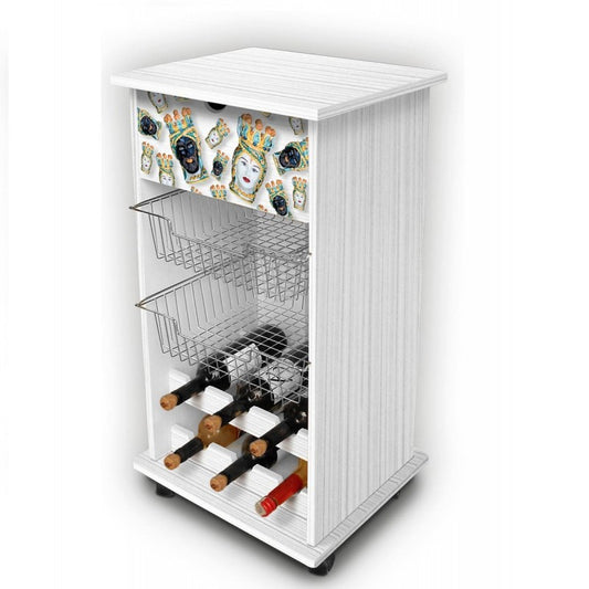 Carrito de frutas de cocina Mori Siciliani 40x45x85h cm