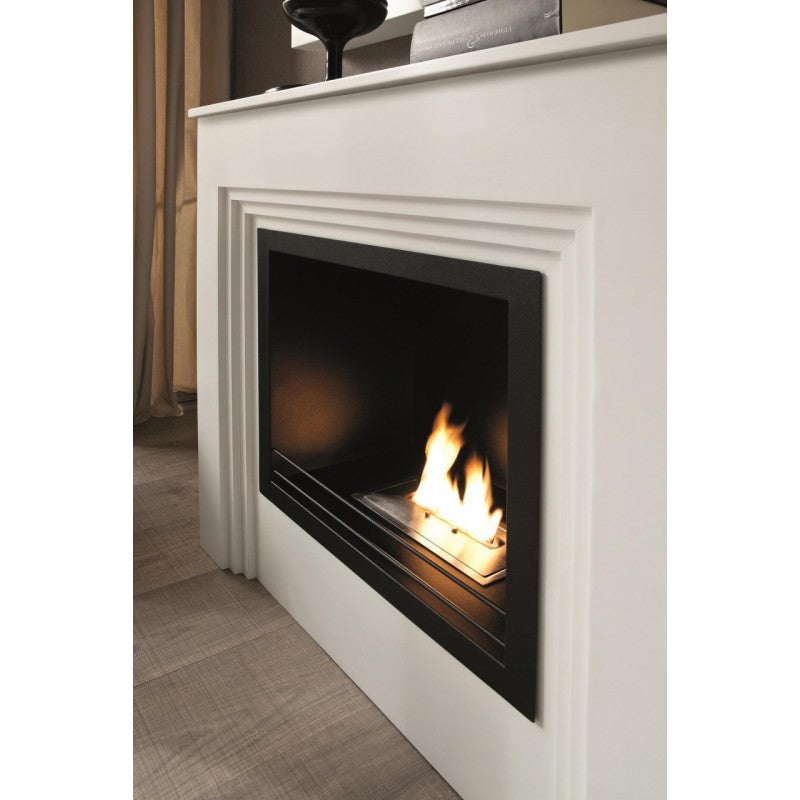 Biochimenea de diseño de suelo de bioetanol blanco 96 x 35 xh 96 cm