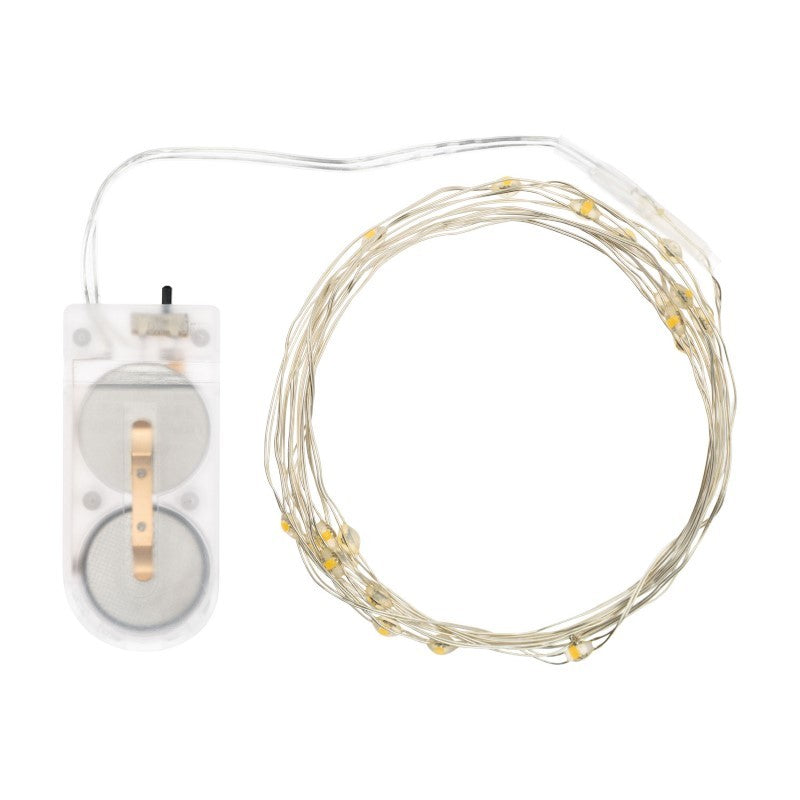 Cadena de 20 MicroLED de color blanco cálido