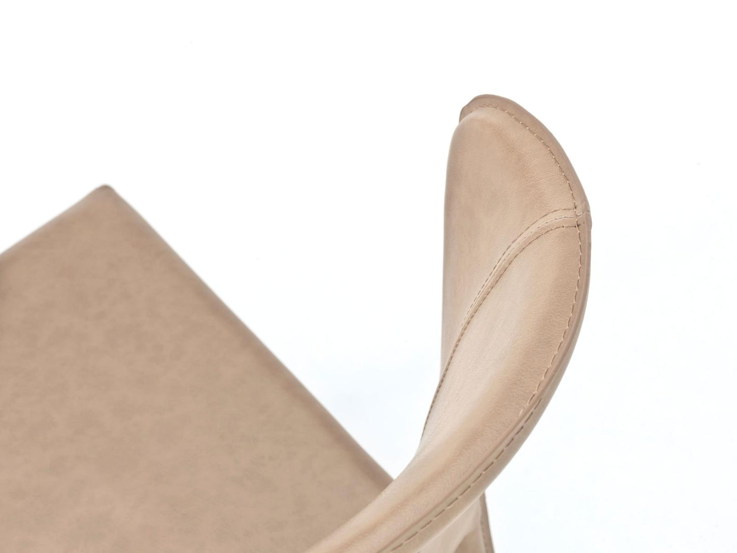 4x Silla en símil piel y asiento gris tórtola 49x56x82h cm