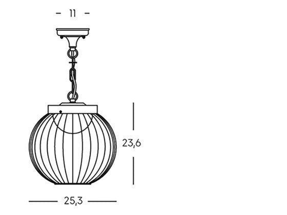 Suspensión 20W LED 4000K línea jaula blanca