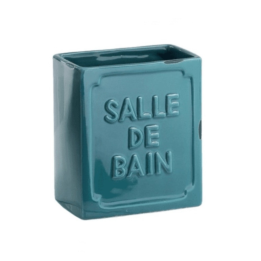 Portacepillos de dientes de cerámica azul Vivienne Gedy