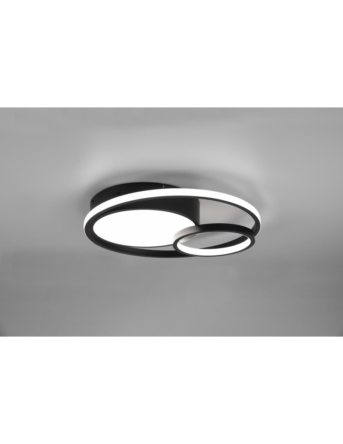Plafón moderno Vuelta negro 3 LED Dimmer 28w Trio Lighting