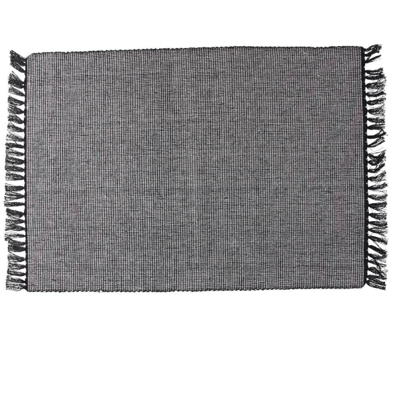 Mantel individual rectangular 35x50 cm de algodón reciclado negro Línea Basic