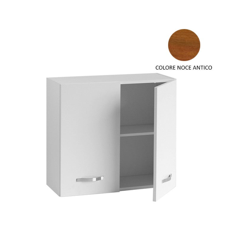 Mueble alto de cocina de nogal antiguo 80x32xh 72 cm con 2 puertas