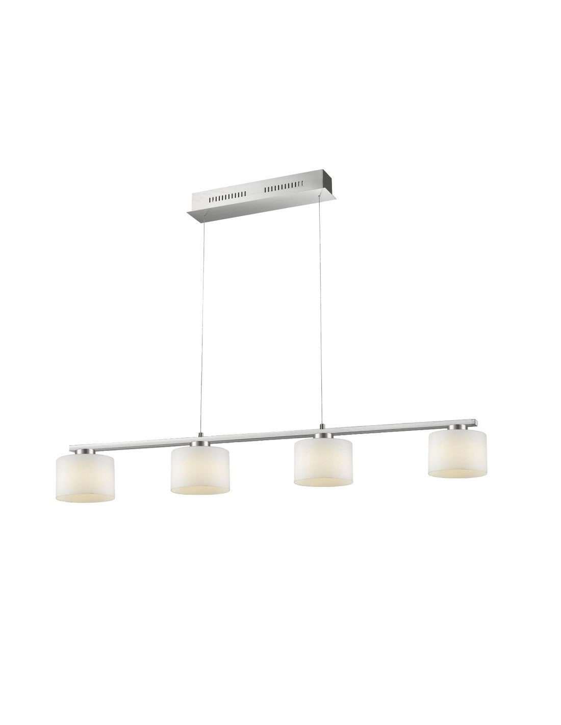 Suspensión Níquel 4 Reguladores Led Vidrio Alegro Trio Lighting