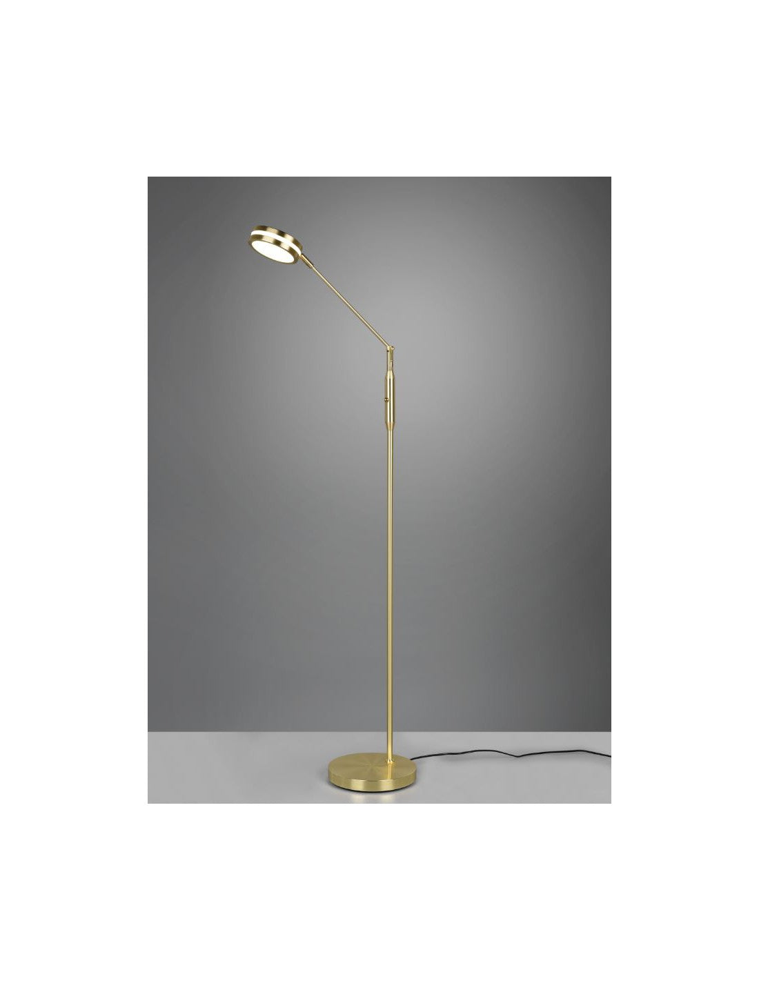 Lámpara de pie Latón Satinado Disco Touch Led Ajustable Franklin Trio Lighting