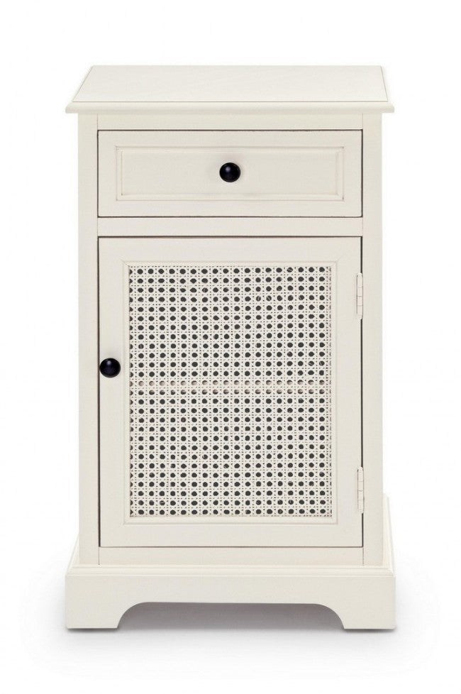 Mesita de noche Amabel clásica 1 puerta y 1 cajón 42x32x72h cm