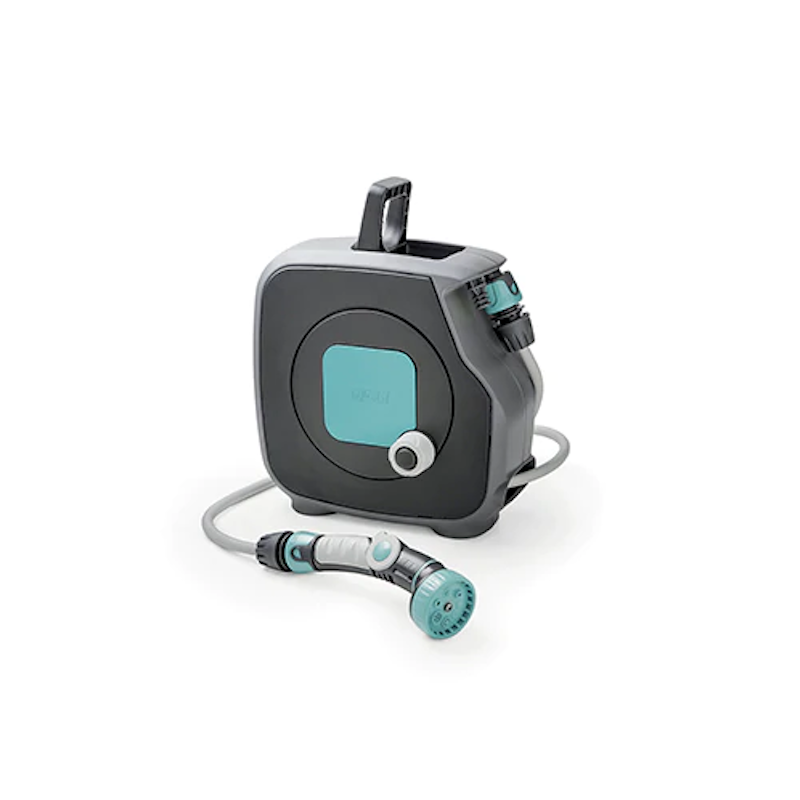 Mini enrollador de manguera “estilo aquabag” azul claro