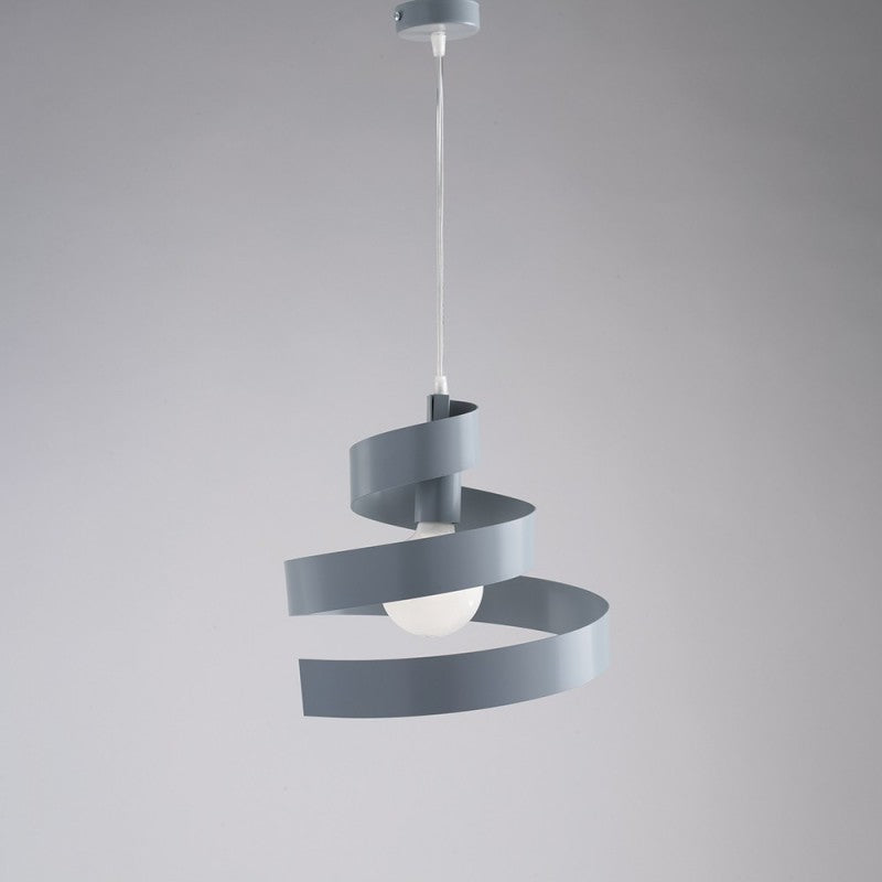 Lámpara colgante One Light de hierro Gris 30x h23 cm