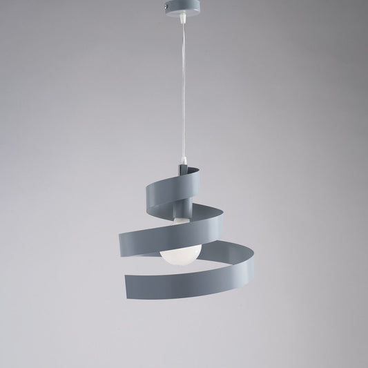 Lámpara colgante One Light de hierro Gris 30x h23 cm