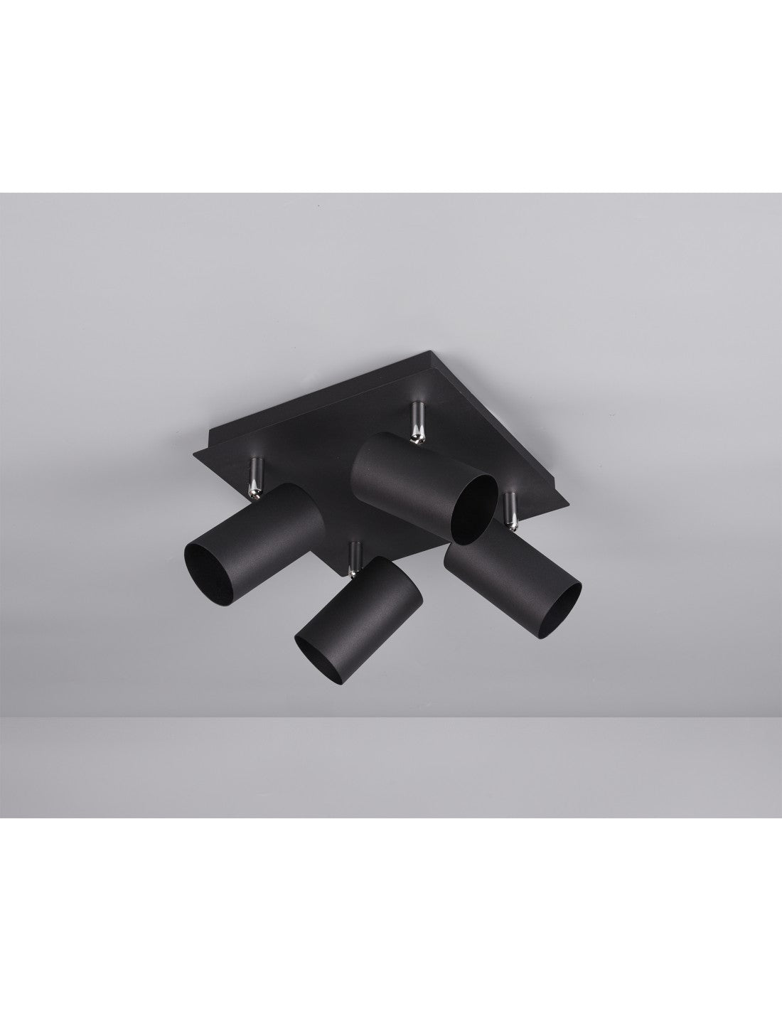 Marley Black Trio Lighting Lámpara de techo cuadrada 4 focos ajustables
