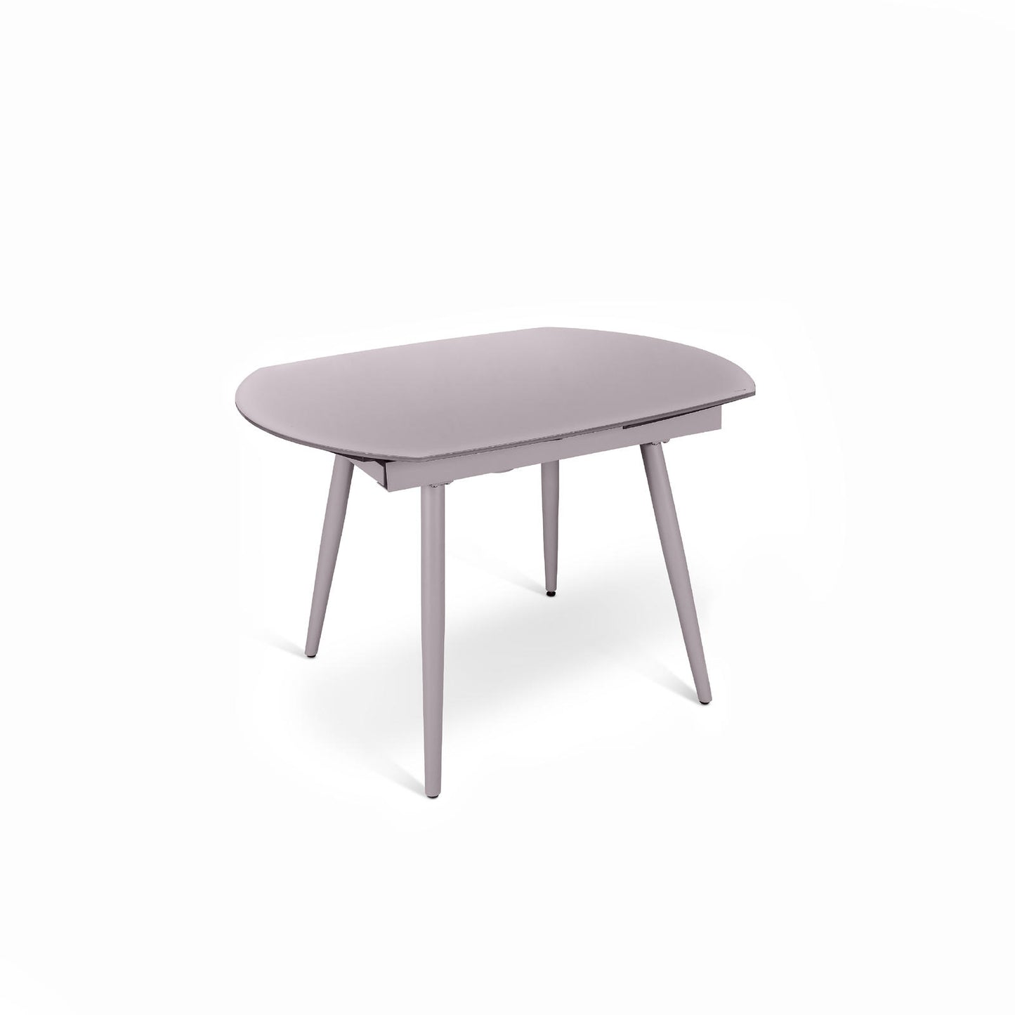 Mesa extensible de cristal templado con tapa gris 120/180x90h cm